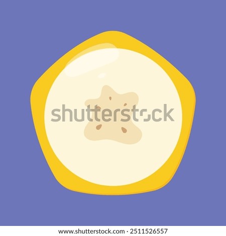 Fresh Banana slice vector icon vector. summer Banana fruit slice vector. banana