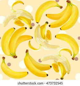 Fresh bananas vector illustration.