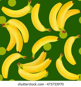 Fresh bananas vector illustration.