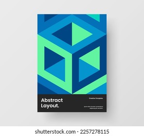 Fresh banner vector design template. Modern mosaic shapes corporate identity concept.