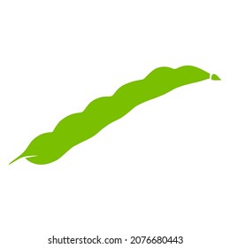 Fresh beans. Green young green beans. Ingredient for dishes. Cartoon style. Vector illustration for design and decoration.