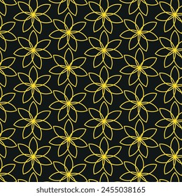 Fresh and beautiful striped fabric, beautiful striped background abstract lines flowers geometric shapes basic form continuous background,Vector Design Of Seamless Pattern. Gold Shameless Pattern.  svg
