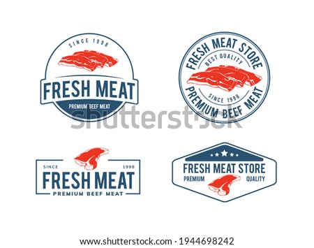 fresh beef meat logo design