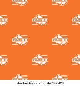 Fresh beef pattern vector orange for any web design best