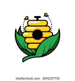FRISCHES BEEHIVE-LOGO, einfach und modern, EPS10-Vektorgrafik