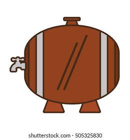 fresh beer barrel isolated icon vector illustration design