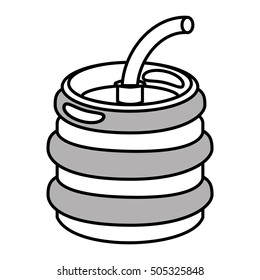 fresh beer barrel isolated icon vector illustration design