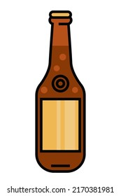 icono de la botella de cerveza fresca