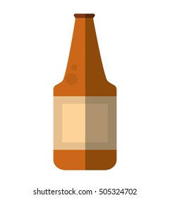fresh beer bottle isolated icon vector illustration design