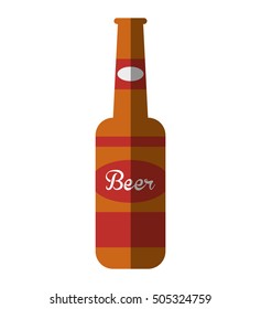 fresh beer bottle isolated icon vector illustration design