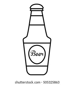 fresh beer bottle isolated icon vector illustration design