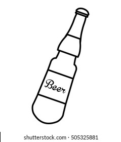 fresh beer bottle isolated icon vector illustration design