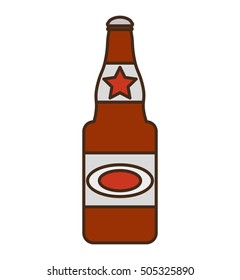 fresh beer bottle isolated icon vector illustration design