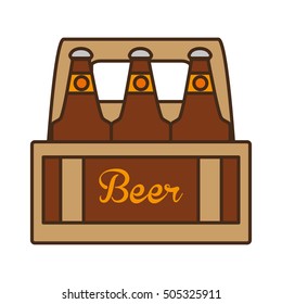 fresh beer bottle isolated icon vector illustration design