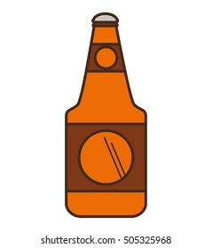fresh beer bottle isolated icon vector illustration design