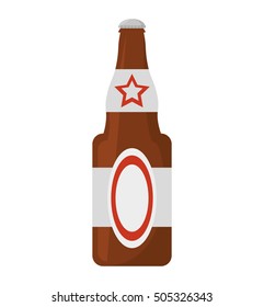 fresh beer bottle isolated icon vector illustration design