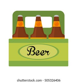 fresh beer bottle isolated icon vector illustration design