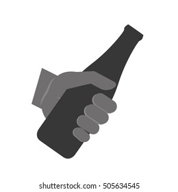 fresh beer bottle isolated icon vector illustration design