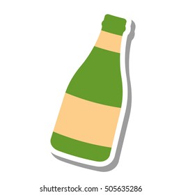 fresh beer bottle isolated icon vector illustration design