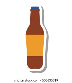 fresh beer bottle isolated icon vector illustration design