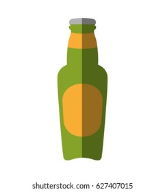 fresh beer bottle isolated icon