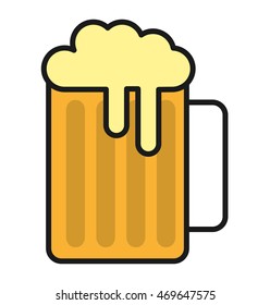 fresh beer container isolated icon vector illustration design