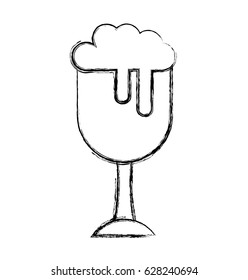 fresh beer in cup isolated icon