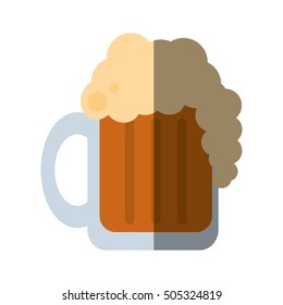 fresh beer glass isolated icon vector illustration design