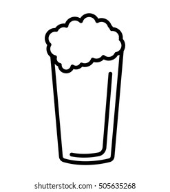 fresh beer glass isolated icon vector illustration design