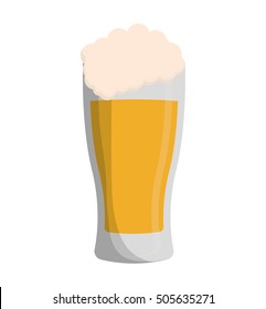 fresh beer glass isolated icon vector illustration design