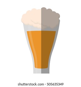 fresh beer glass isolated icon vector illustration design