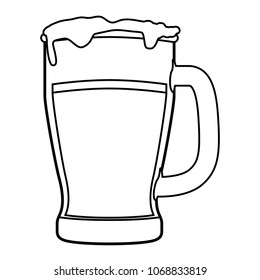 fresh beer isolated icon