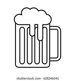 fresh beer in jar isolated icon