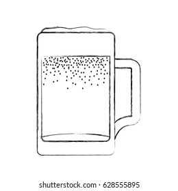 fresh beer in jar isolated icon