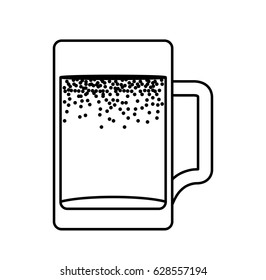 fresh beer in jar isolated icon