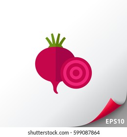 Fresh beetroot icon