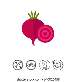 Fresh beetroot icon