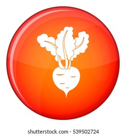 Fresh beetroot icon in red circle isolated on white background vector illustration