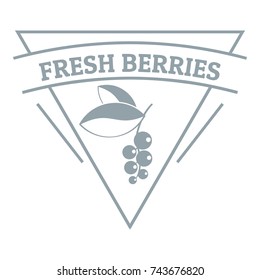 Fresh berries logo. Simple illustration of fresh berries vector logo for web