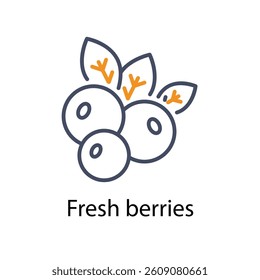 Fresh berries vector icon stock illustration
