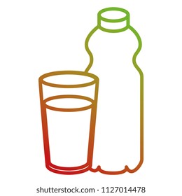 fresh beverages isolated icons