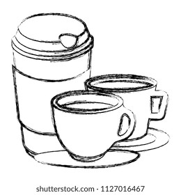 fresh beverages isolated icons