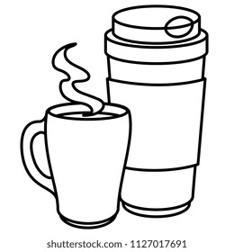 fresh beverages isolated icons