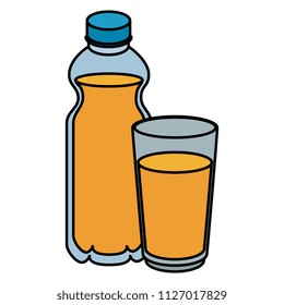 fresh beverages isolated icons
