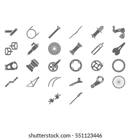 Fresh bicycle part Icons. More bicycle icons in set. 