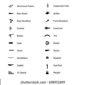 Fresh bicycle part Icons. More bicycle icons in set. 