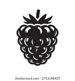 Fresh blackberry raspberry fruit icon symbol sólido glifo elemento de diseño de Vector baya comida dulce saludable orgánico postre de verano naturaleza vitamina