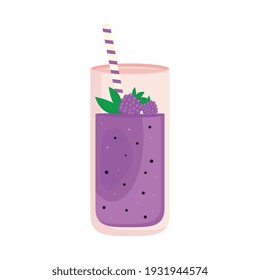 Fresh Blackberry Smoothie Healthy Drink