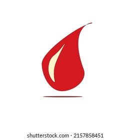 icono del vector de caída de sangre fresca