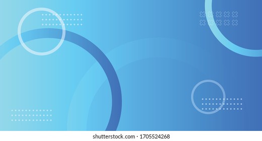Fresh blue gradient web abstract background geometry shine and layer element vector for presentation design